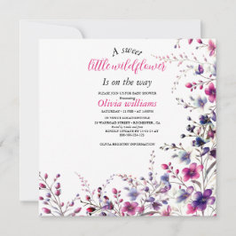 Modern söt liten rosa-babydusch för vilda blommor