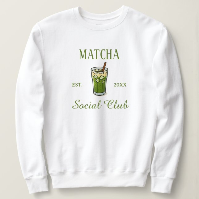 Modern Söt Matcha Social Klubb Anpassad T Shirt (Design framsida)