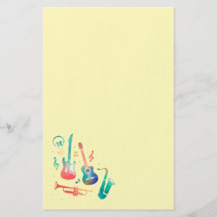 Modern söt musik brevpapper
