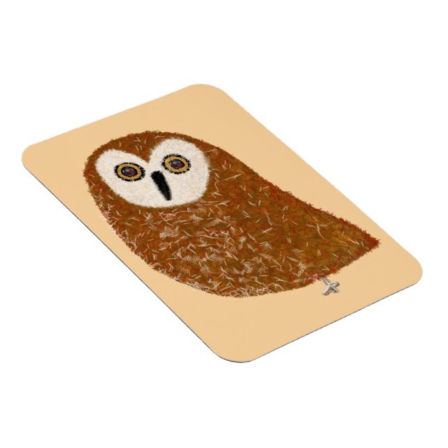 Modern söt nordlig såguggla magnet (Högersidan)