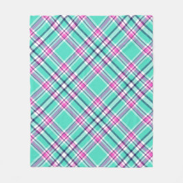 Modern Söt Preppy Girly Chic Tartan Mönster Fleecefilt