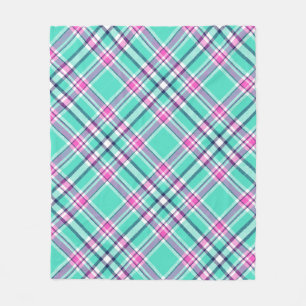 Modern Söt Preppy Girly Chic Tartan Mönster Fleecefilt