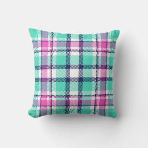 Modern Söt Preppy Girly Chic Tartan Mönster Kudde