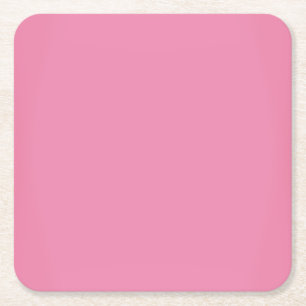 Modern söt rosa anpassade underlägg papper kvadrat