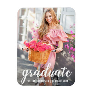 Modern Söt Studenten Announcement Photo Magnet