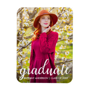 Modern Söt Studenten fotomeddelande W Magnet
