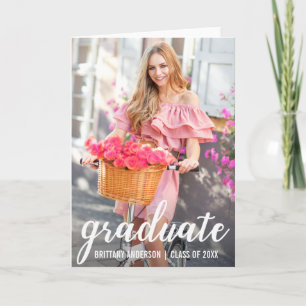 Modern Söt Studenten Photo Fold Kort