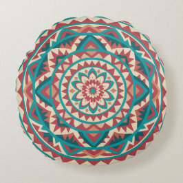 Modern Southwest Mandala Rund Kudde