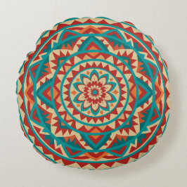 Modern Southwest Mandala Rund Kudde