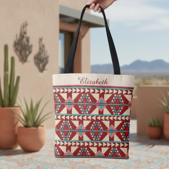 Modern Southwest Style  Tote Bag Tygkasse (Skapare uppladdad)