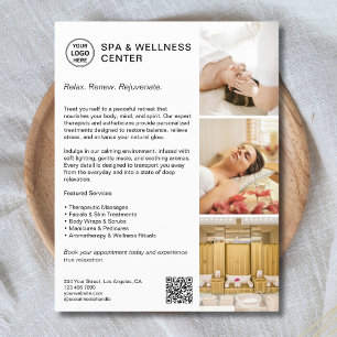 Modern Spa Hälsa White Promotive Business Reklamblad