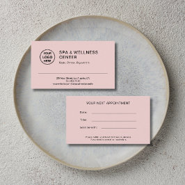 Modern Spa Massageterapeut Rosa Tidsbeställning Kort
