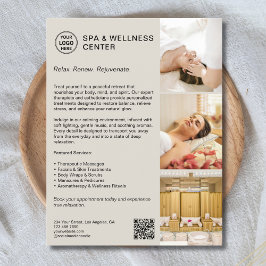 Modern Spa Välbefinnande Center Reklam Verksamhet Reklamblad
