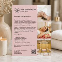 Modern Spa Wellness Rosa Marknadsföring Företag