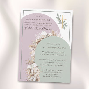 Modern spansk baptism pampa (bautizo) inbjudningar