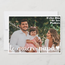 Modern spanska Feliz Dia de Los Padres-fotokort