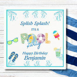 Modern spanska Stänk Boys Bassäng Party Napkins Pappersservett