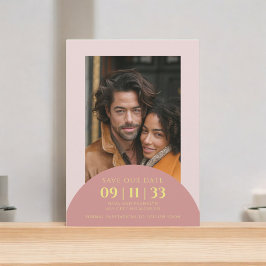 Modern spara av foton på datumkortet bröllop inbjudningar