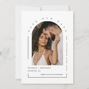 Modern Spara av QR-kod för minimalistteckning - vå Inbjudningar