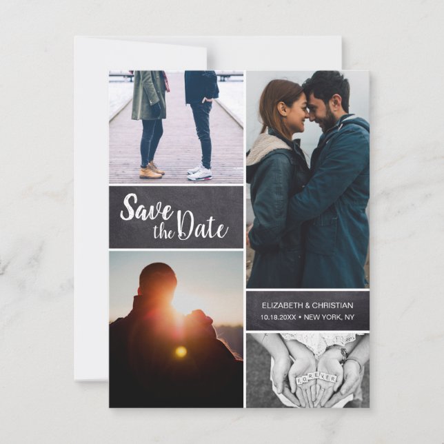 Modern Spara datum för fotot i Bröllop Många Meddelande (Framsida)