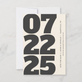 Modern spara datumet med foto-ljus inbjudningar