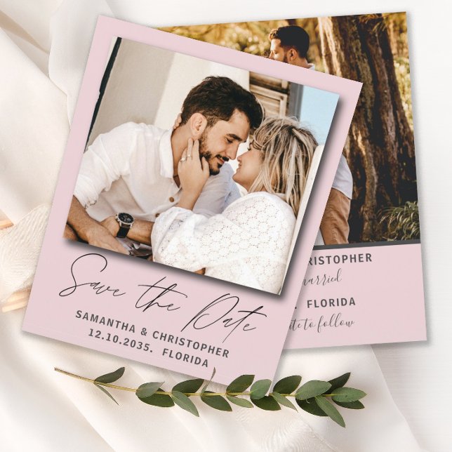 Modern Spara för budgetfoto - vår datuminbjudan (Skapare uppladdad)