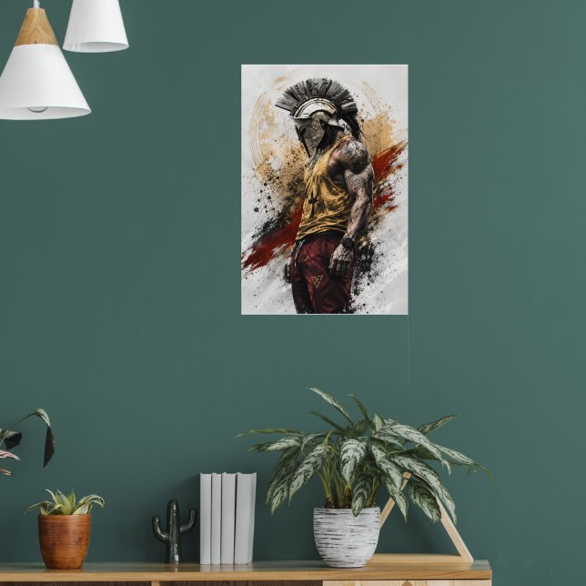 Modern Spartansk Krigare – Gammal Styrka Modern B Poster (Vardagsrum 1)