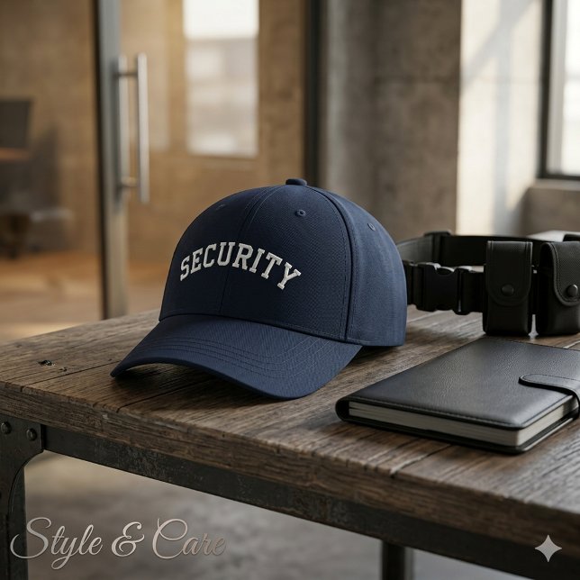 Modern specialdesign SECURITY text Broderad Keps (Modern Custom SECURITY Text Embroidered Baseball Cap)