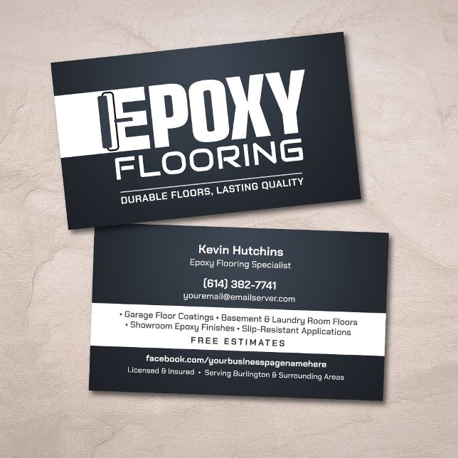 Modern specialist på epoxigolv visitkort (Skapare uppladdad)