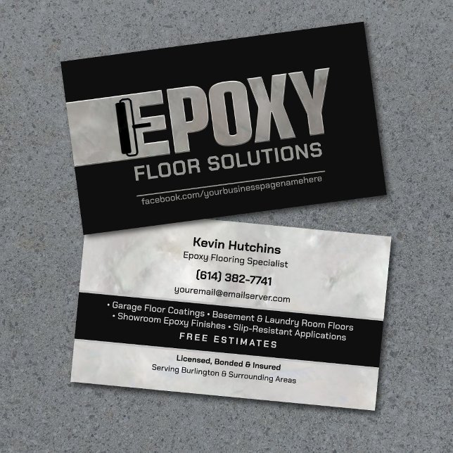 Modern specialist på epoxigolv visitkort (Skapare uppladdad)