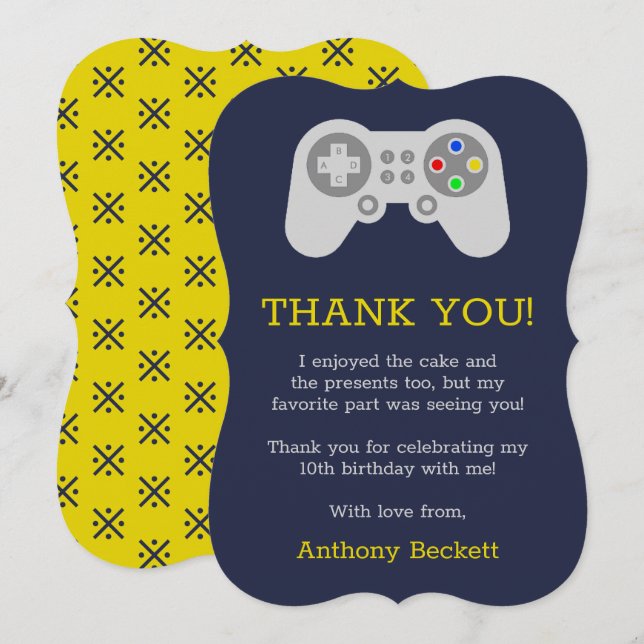 Modern spelare oavsett ålder tack kort (Fram/baksida)