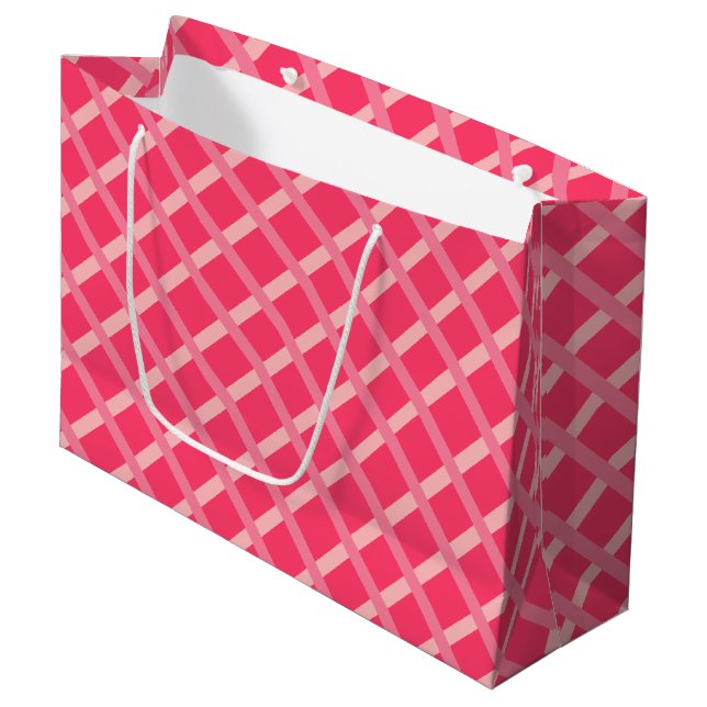 Modern Spicy Röda Rosa Geometrisk  (Framsidan Vinklad)