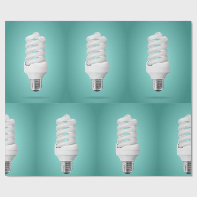 Modern Spiral Compact Fluorescent Lightbulb Presentpapper (Platt)