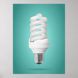 Modern Spiral Kompaktlysrör Poster