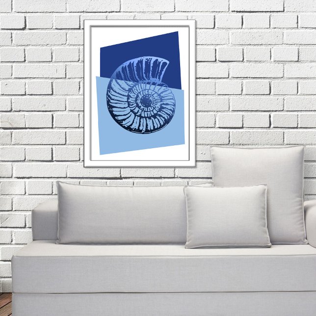 Modern Spiral Snäcka i mitten av århundradet Skriv Poster (Skapare uppladdad)