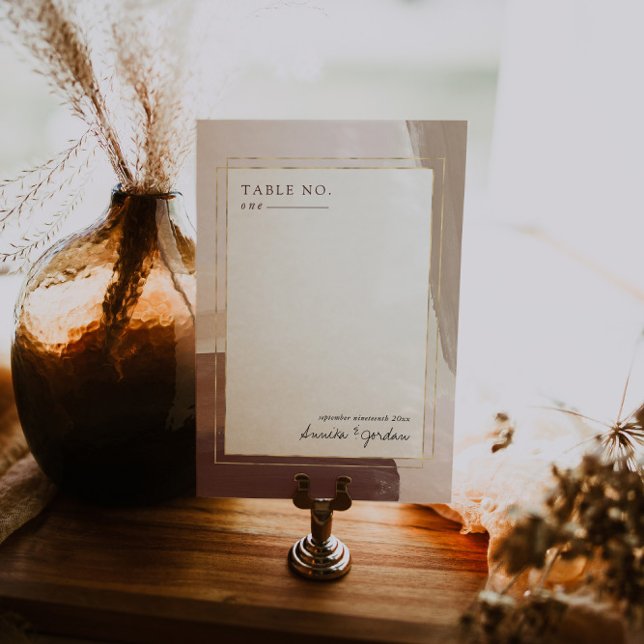 Modern spjutet Terracotta | Bordsnummer-kort Bordsnummer (Skapare uppladdad)