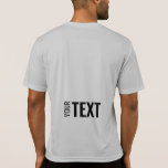 Modern sport Manar för utskrift på baksidan T Shirt<br><div class="desc">Lägg till din text här Modern Back Design Print Template Manar Sport-Tek Competitor Activewear Silver Grått T-Shirt.</div>