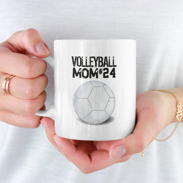 Modern sportbollsspelare i Volleyball Mamma Cute S Kaffemugg (Skapare uppladdad)