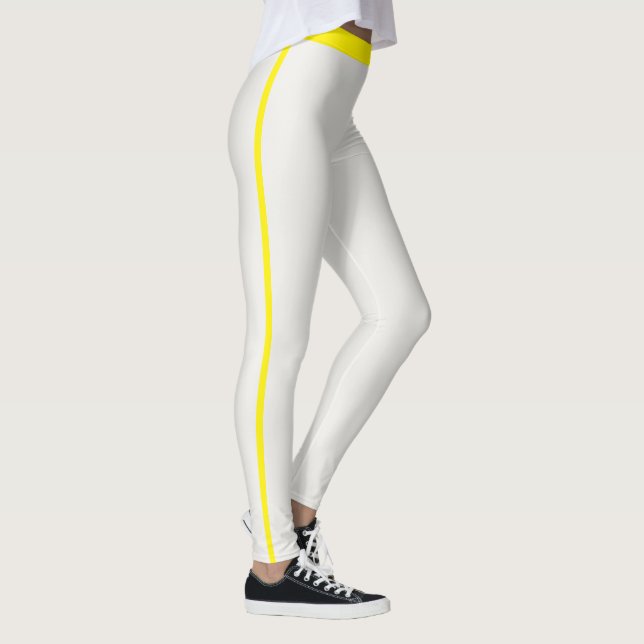Modern Sports Neutral Gul Randig Fritidskläder Leggings (Höger)