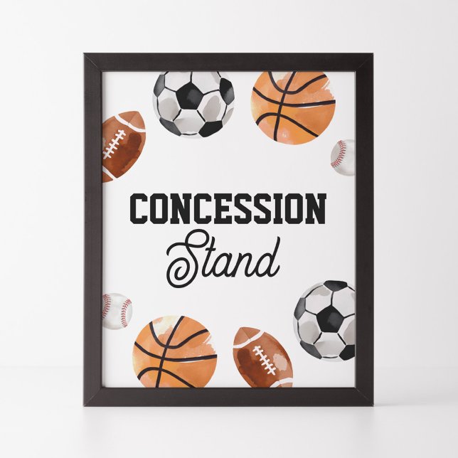 Modern sportsdisponeringsskylt i Barns födelsedag Poster (Skapare uppladdad)