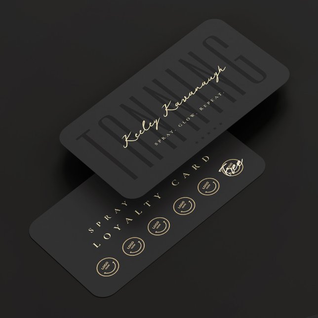Modern Spray Tan Tanning Specialist Loyalty Card Visitkort (Modern Spray Tan Tanning Specialist Loyalty Card
)