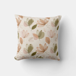 Modern Spring Botanical Floral Throw Pillow Kudde