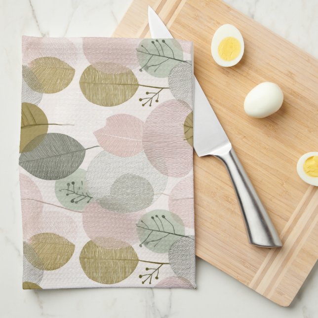 Modern Spring Botanical Kitchen Towels Kökshandduk (Vikt i Fjärdedel)