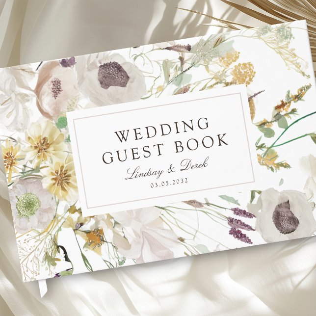 Modern Spring Wedding Gästböcker (Modern Spring Wedding Guest Book)