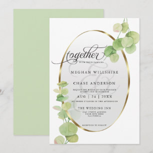 Modern Springtime Eucalyptus BarefootBride™ Inbjudningar