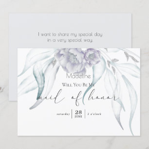 Modern Springtime Eucalyptus Matron of Honor Invit Inbjudningar