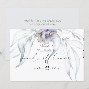 Modern Springtime Eucalyptus Matron of Honor Invit Inbjudningar