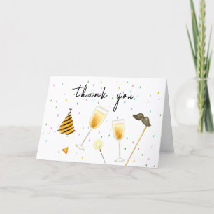 Modern Sprinkle Sip och se Champagne Baby Shower Tack Kort