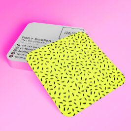 Modern Sprinkles Mönster Lägg till Logotyp, svart  Fyrkantigt Visitkort