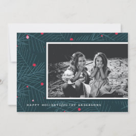 Modern Spruce 1-Photo Glad helg Julkort